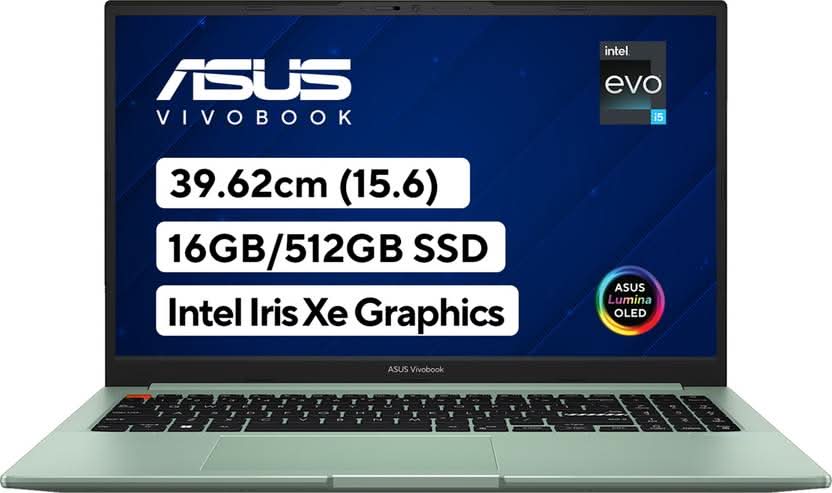 ASUS INTEL CORE I5 12TH GEN 12500H - (16 GB/512 GB SSD/WINDOWS 11 HOME) K3502ZA-L503WS THIN AND LIGHT LAPTOP (15.6 INCH, BRAVE GREEN, WITH MS OFFICE)