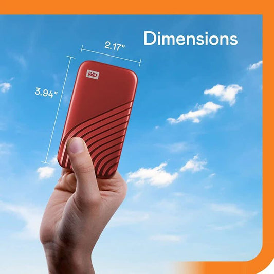 WESTERN DIGITAL MY PASSPORT 1TB RED EXTERNAL SSD