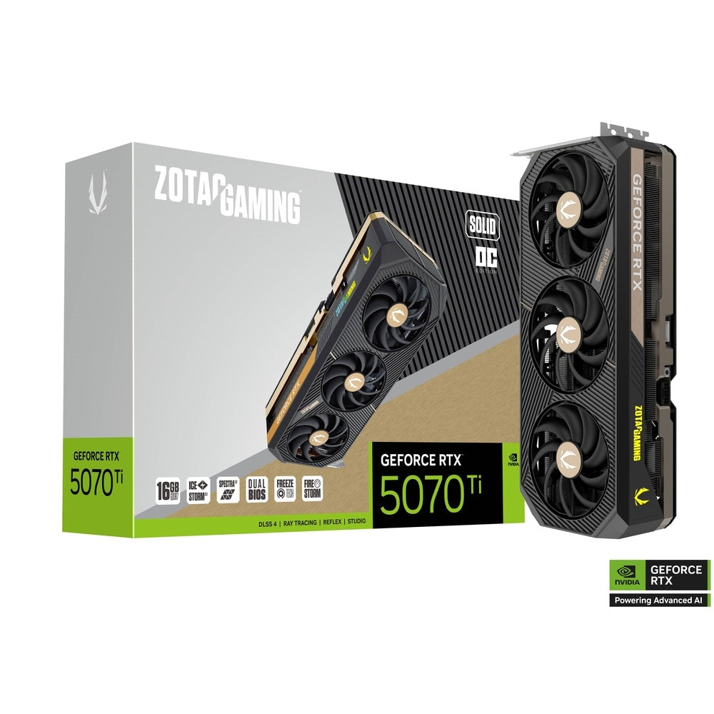 ZOTAC GAMING GeForce RTX 5070 Ti Solid OC 16GB Nvidia Graphic Card