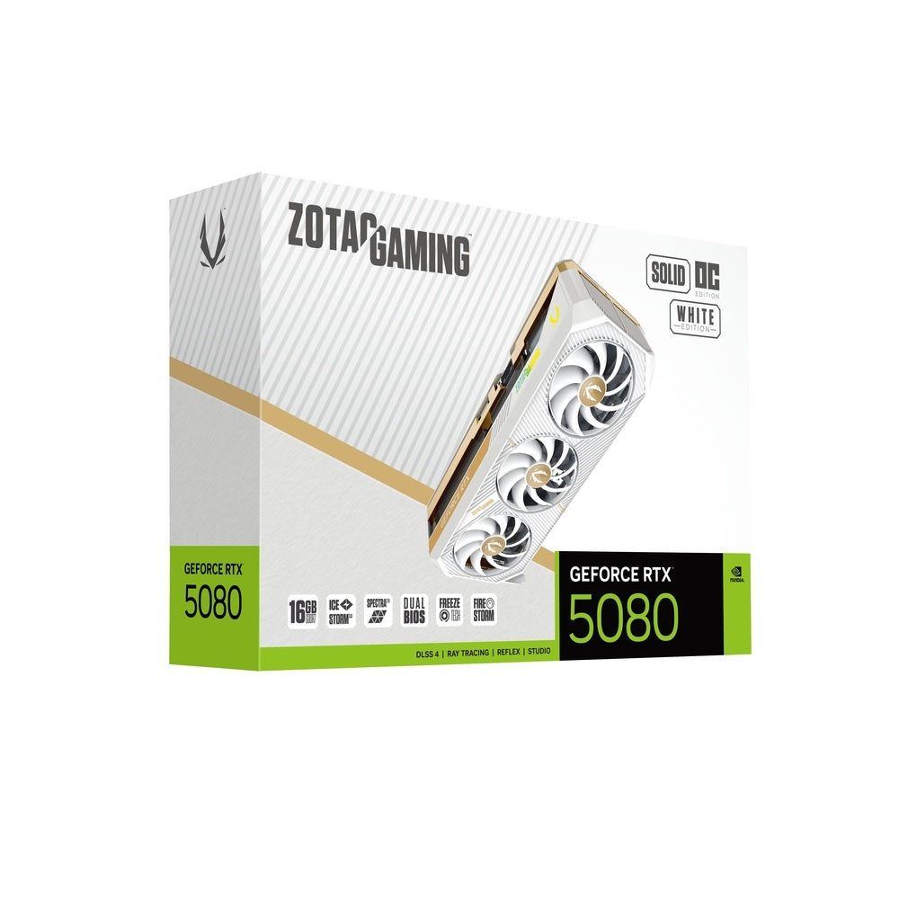 ZOTAC GAMING GeForce RTX 5080 Solid OC White 16GB Nvidia Graphic Card