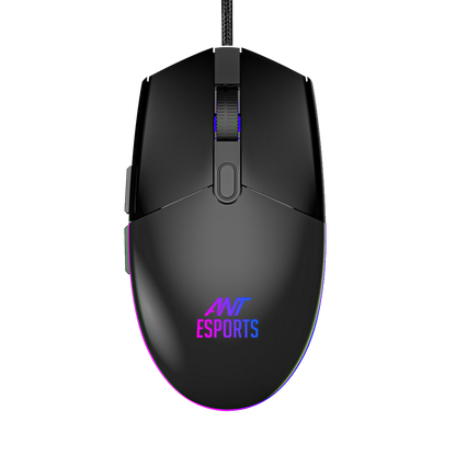 ANT ESPORTS GM60 WIRED OPTICAL GAMING MOUSE - BLACK