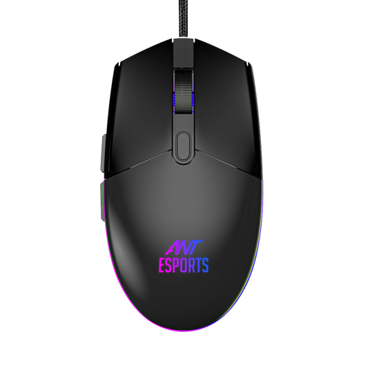 ANT ESPORTS GM60 WIRED OPTICAL GAMING MOUSE - BLACK