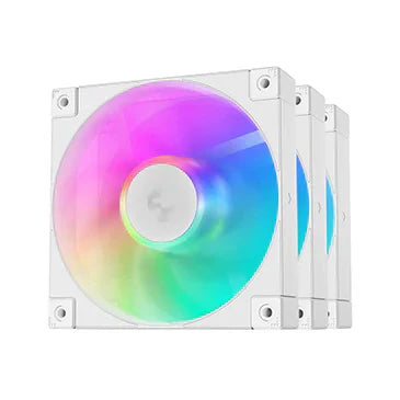 DEEPCOOL FD12 ARGB Cabinet Fan ( White ) ( Triple Pack )