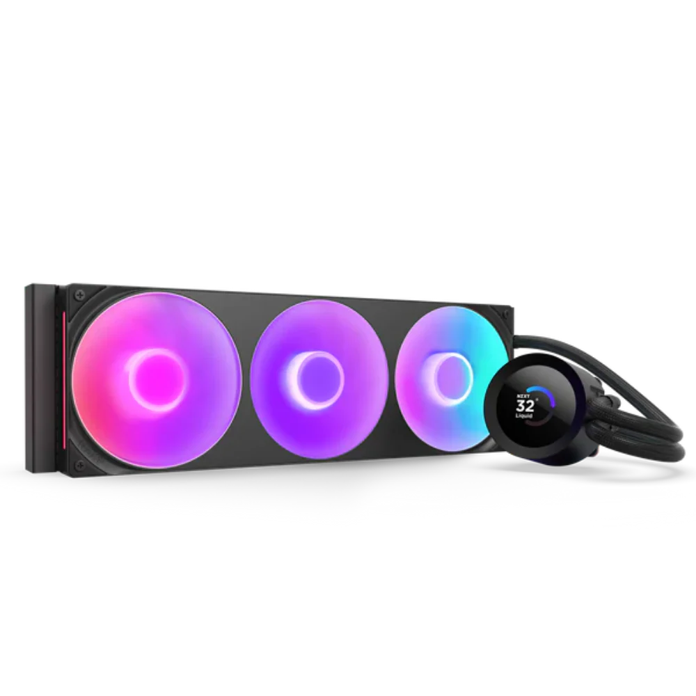 NZXT Kraken Plus 360 RGB 360mm CPU Liquid Cooler ( With LCD Display ) ( Black ) - Mehta Brothers Shop