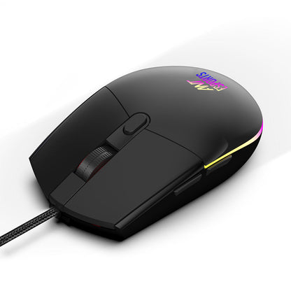 ANT ESPORTS GM60 WIRED OPTICAL GAMING MOUSE - BLACK