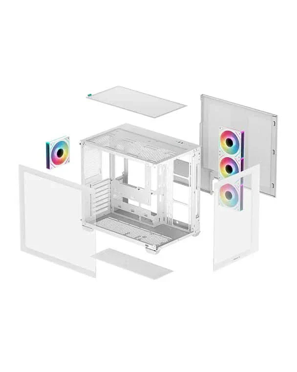DEEPCOOL CG530 4F WHITE ARGB ATX MID TOWER CASE
