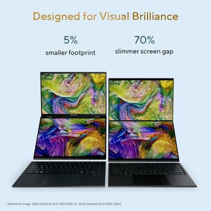 ASUS Zenbook Duo, Dual Screen AI Laptop, Intel Core Ultra 7 355 32GB, 1TB, Intel Graphics, 35.56 cm (14) OLED Touch 3K, Windows 11 Home, Office Home 2024 + M365 Basic (1 Year Validity) UX8407AA-SN183WS
