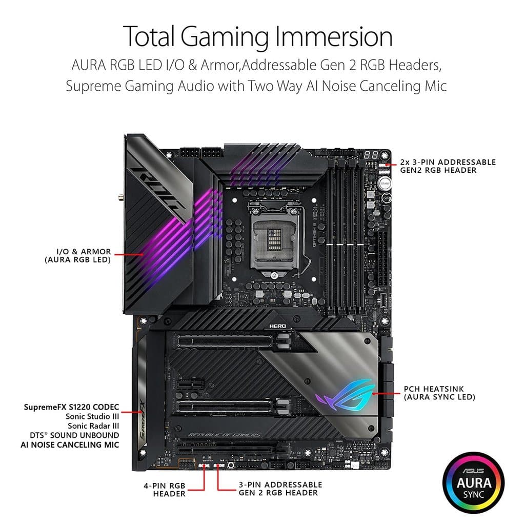 ASUS Z590 Maximus XIII Hero Wifi DDR4 Intel Motherboard