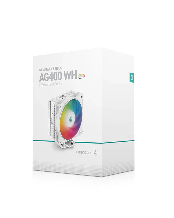 DEEPCOOL AG400 WH ARGB SINGLE TOWER 120MM CPU COOLER R-AG400-WHANMC-G-2
