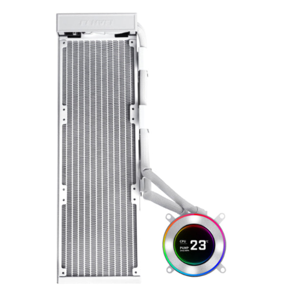 LIAN LI Hydroshift ll 360CL ARGB 360mm CPU Liquid Cooler ( With LCD Display ) ( White ) - Mehta Brothers Shop