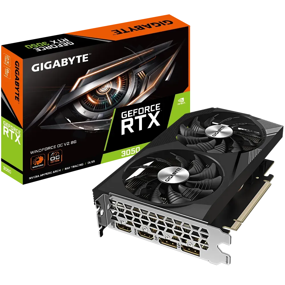 GIGABYTE GeForce RTX 3050 WindForce OC V2 8GB Nvidia Graphic Card