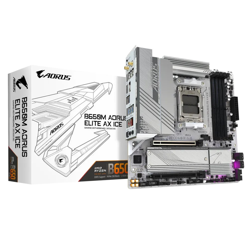 GIGABYTE B650M Aorus Elite AX ICE DDR5 AMD Motherboard