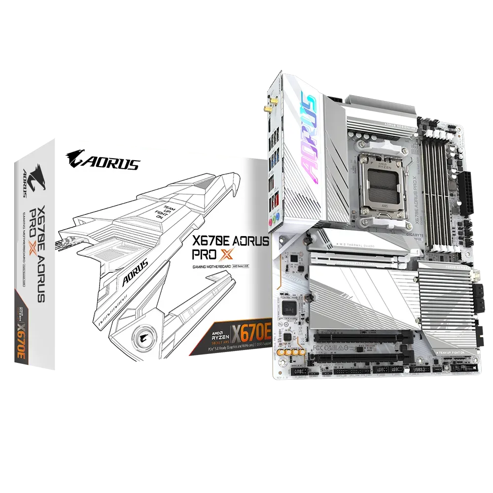 GIGABYTE X670E Aorus Pro X DDR5 AMD Motherboard (White)