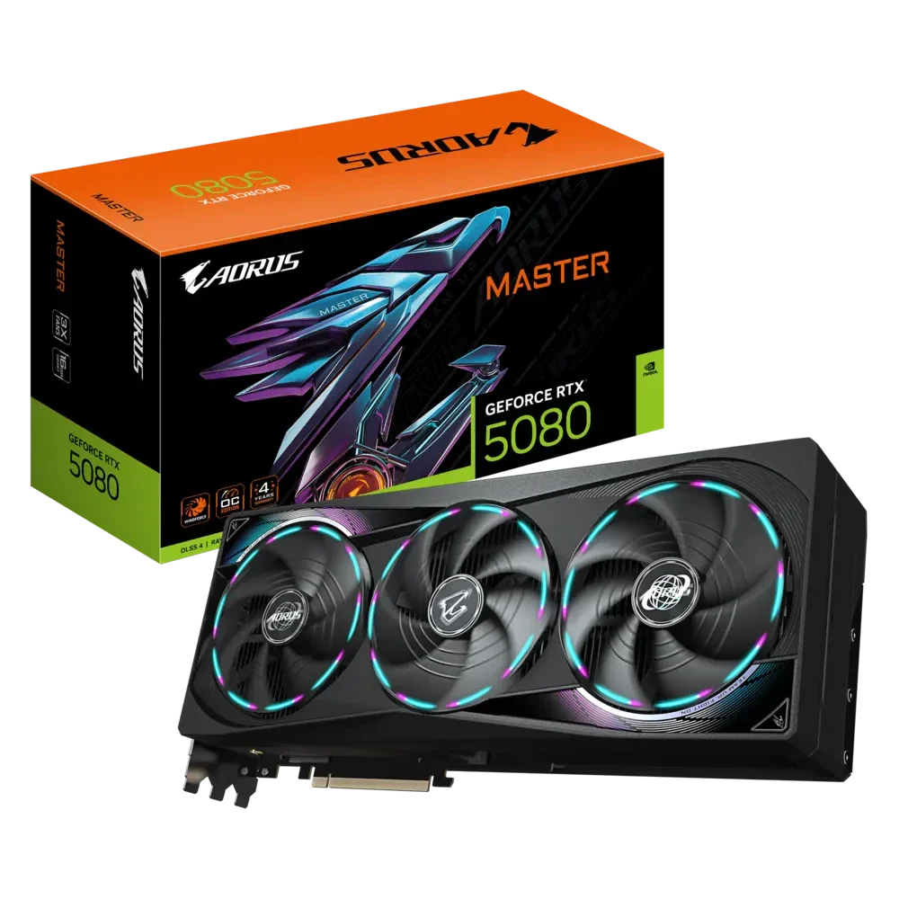 GIGABYTE AORUS RTX 5080 MASTER 16GB GDDR7 GRAPHICS CARD – Mehta ...