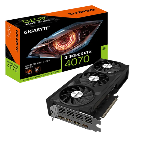 GIGABYTE RTX 4070 Windforce 3X OC V2 12GB NVIDIA Graphic Cards