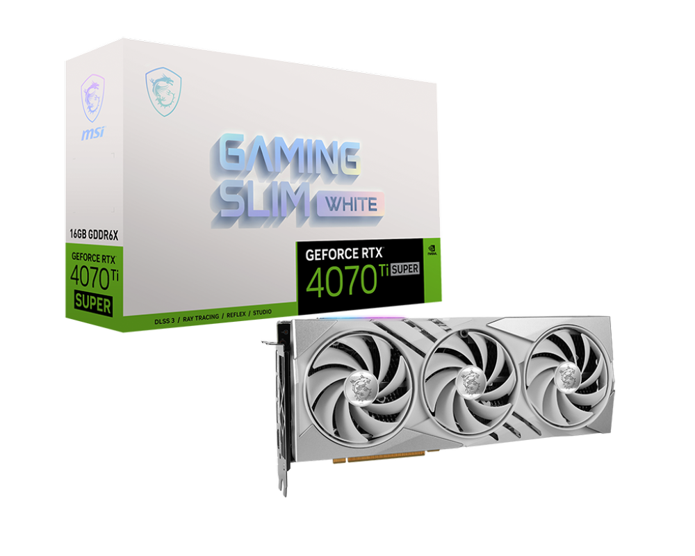 MSI GeForce RTX 4070 Ti Super Gaming Slim White 16GB Nvidia Graphic Card