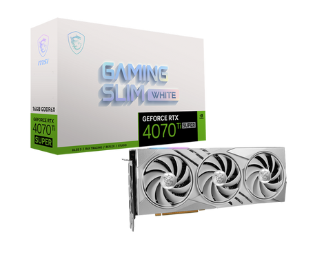 MSI GeForce RTX 4070 Ti Super Gaming Slim White 16GB Nvidia Graphic Card