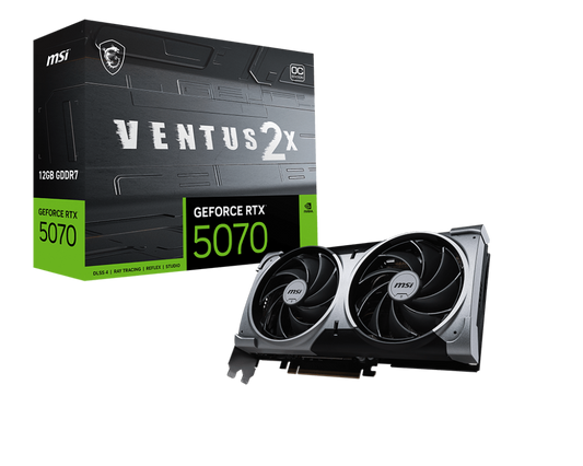 MSI RTX 5070 VENTUS 2X OC 12GB GDDR7 GRAPHICS CARD