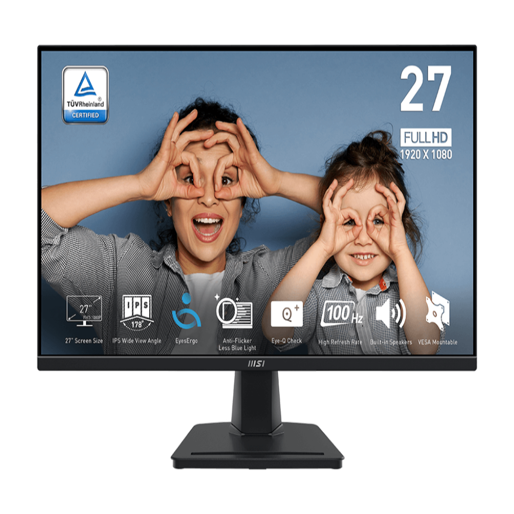 MSI PRO MP275 27 Inch FHD 100Hz IPS Panel 93% SRGB 1MS Adaptive Sync Business Monitor