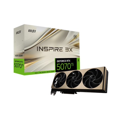 MSI GeForce RTX 5070 Ti Inspire 3X OC Plus 16GB Nvidia Graphic Card