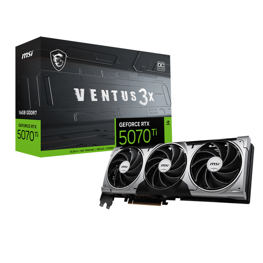 MSI GeForce RTX 5070 Ti Ventus 3X OC 16GB Nvidia Graphic Card