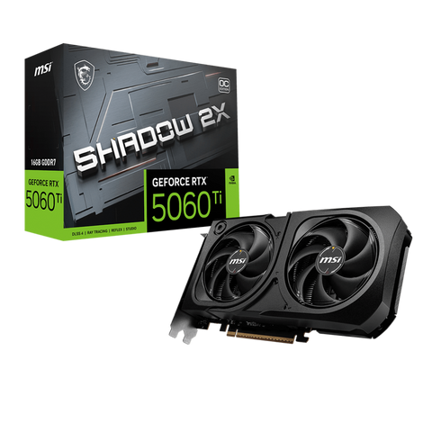 MSI GeForce RTX 5060 Ti Shadow 2X OC Plus 16GB Nvidia Graphic Card