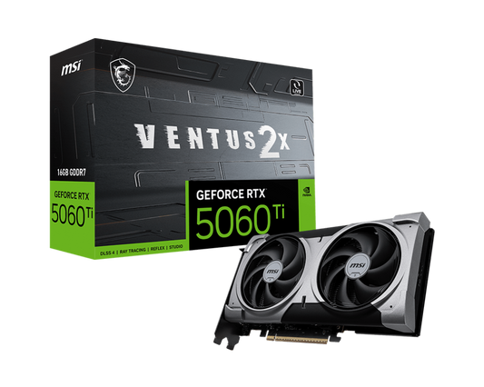 MSI GEFORCE RTX 5060 TI 16GB VENTUS 2X PLUS GRAPHIC CARD