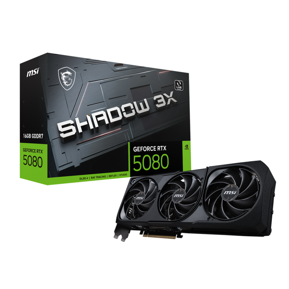MSI Geforce RTX 5080 Shadow 3X 16GB NVIDIA Graphic Card