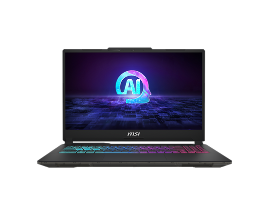 MSI CYBORG 15 AI A1VEK-096IN INTEL CORE ULTRA 7 GAMING LAPTOP (16GB, 512GB SSD, WINDOWS 11 HOME, 6GB GRAPHICS, 15.6 INCH 144 HZ FHD DISPLAY, NVIDIA GEFORCE RTX 4050, MS OFFICE 2021, TRANSLUCENT BLACK, 1.98 KG)
