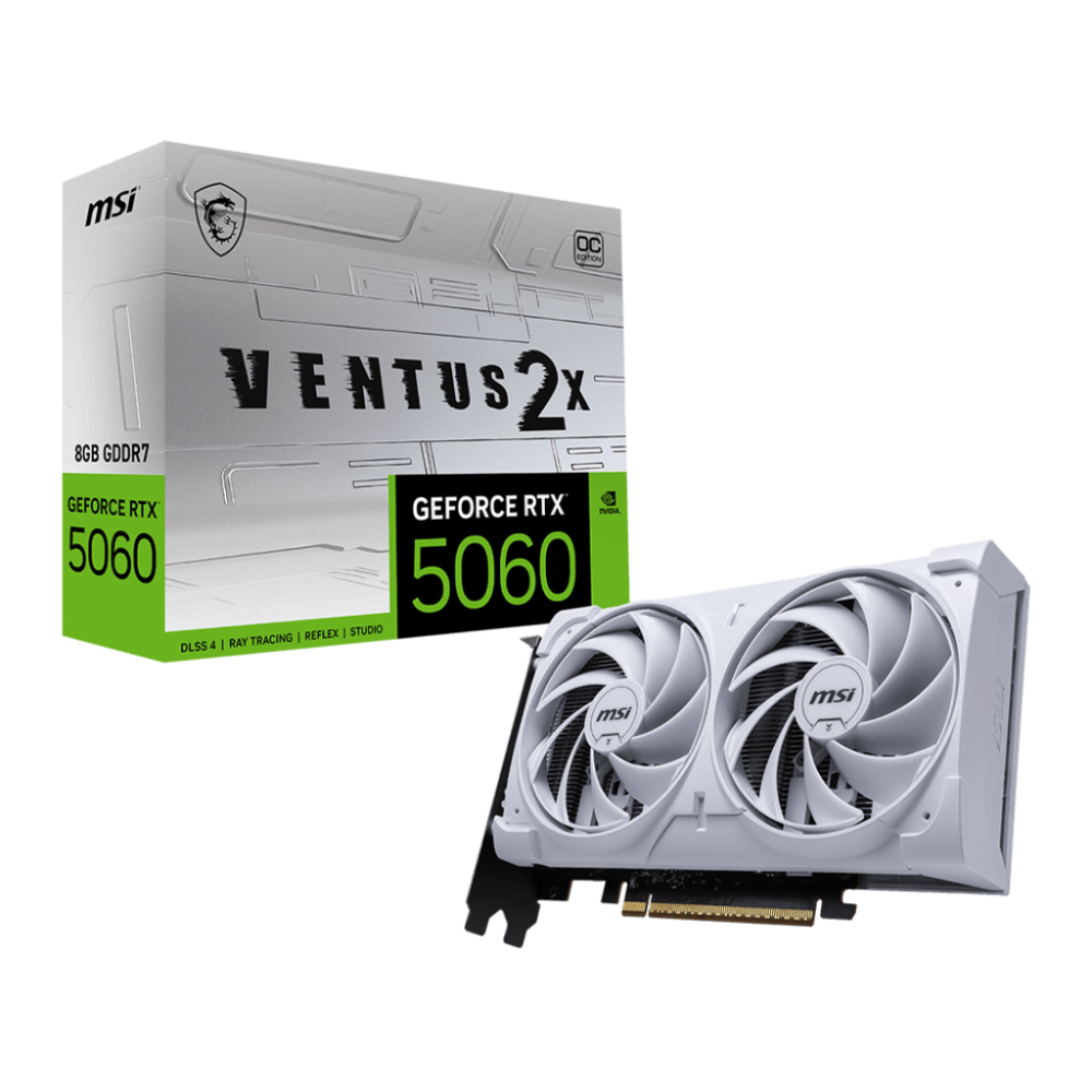 MSI GeForce RTX 5060 Ventus 2X OC White 8GB Nvidia Graphic Card