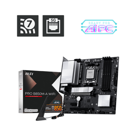 MSI Pro B850M-A Wifi7 DDR5 AMD Motherboard