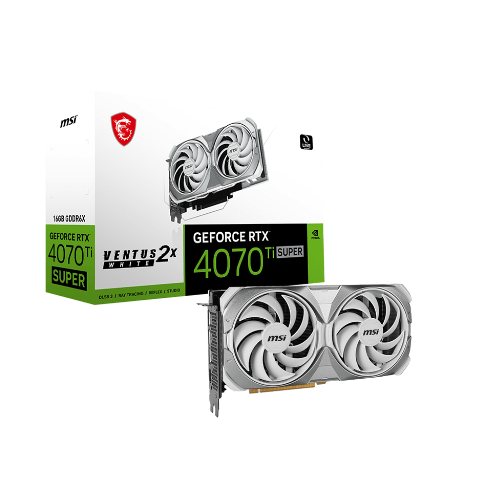 MSI GeForce RTX 4070 Ti Super Ventus 2X White 16GB Nvidia Graphic Card