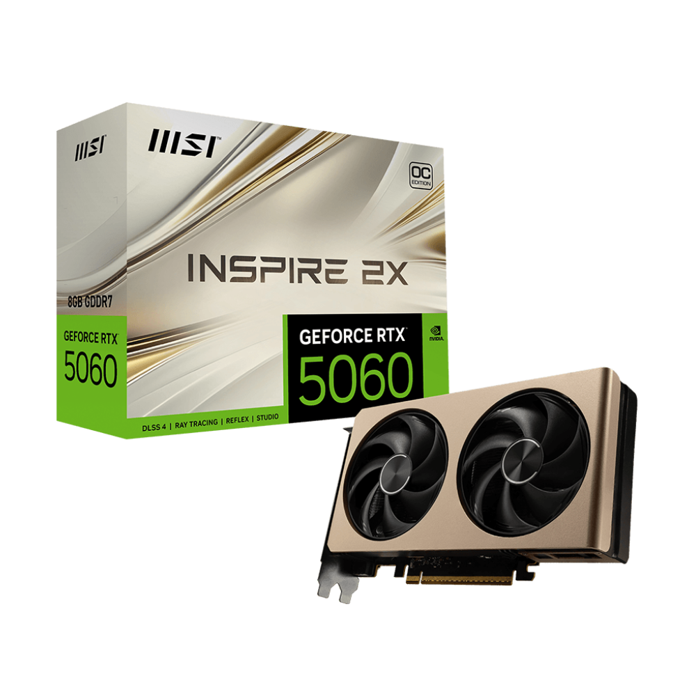 MSI GeForce RTX 5060 Inspire 2X OC 8GB Nvidia Graphic Card