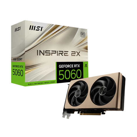 MSI GeForce RTX 5060 Inspire 2X OC 8GB Nvidia Graphic Card