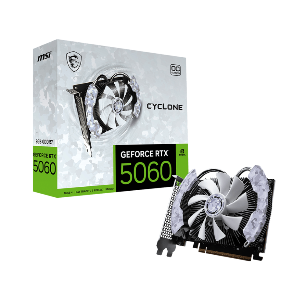 MSI Geforce RTX 5060 Cyclone OC 8GB White Nvidia Graphic Card