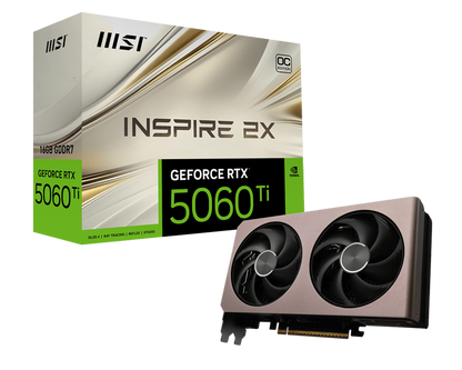 MSI GEFORCE RTX 5060 TI 16GB INSPIRE 2X OC GRAPHIC CARD