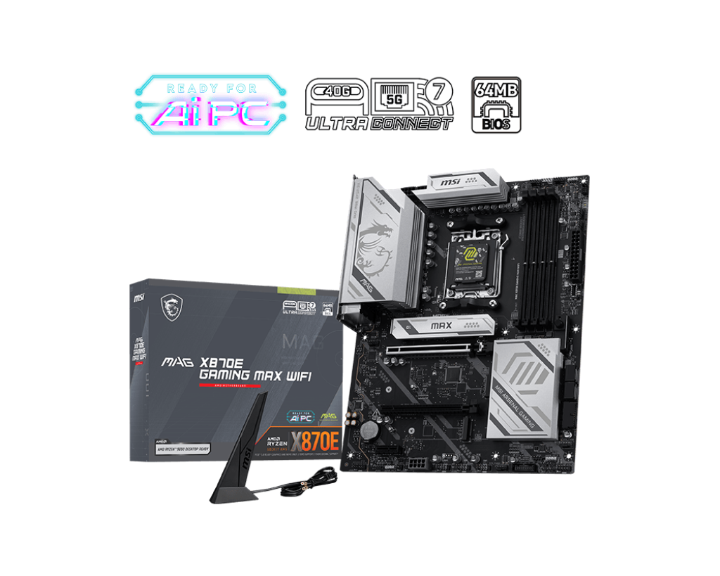 MSI MAG X870E GAMING MAX WIFI AM5 DDR5 Motherboard
