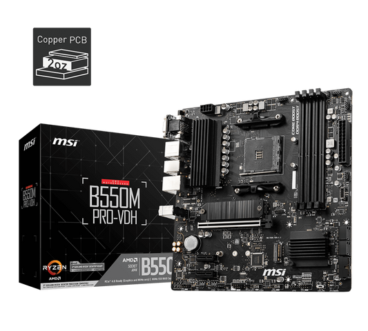 MSI B550M PRO VDH AMD AM4 MOTHERBOARD