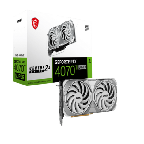 MSI GeForce RTX 4070 Ti Super Ventus 2X OC White 16GB Nvidia Graphic Card