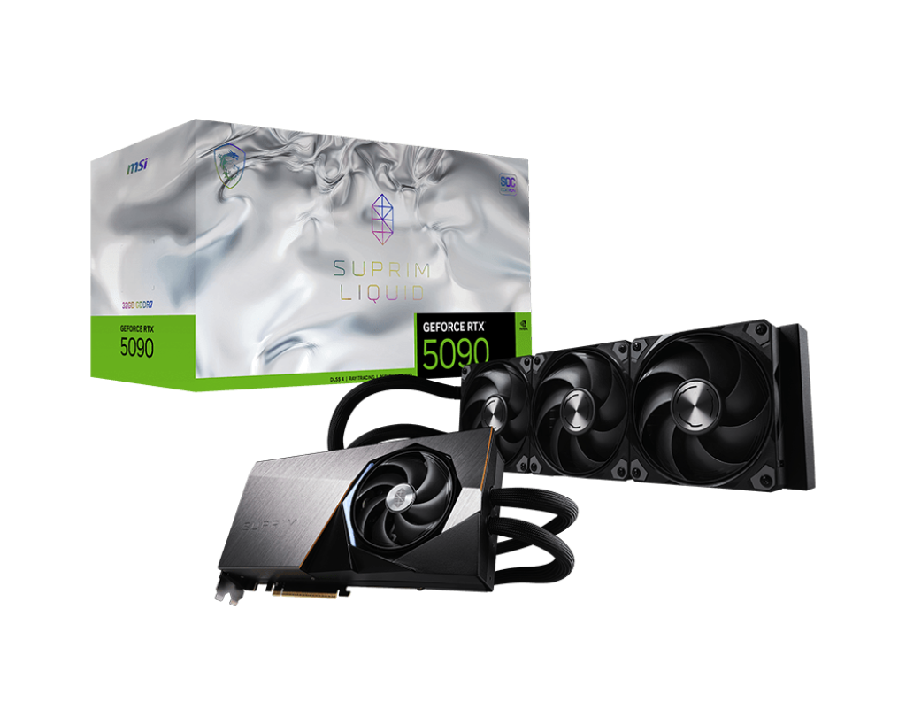 MSI RTX 5090 SUPRIM LIQUID SOC 32GB GDDR7 GRAPHICS CARD