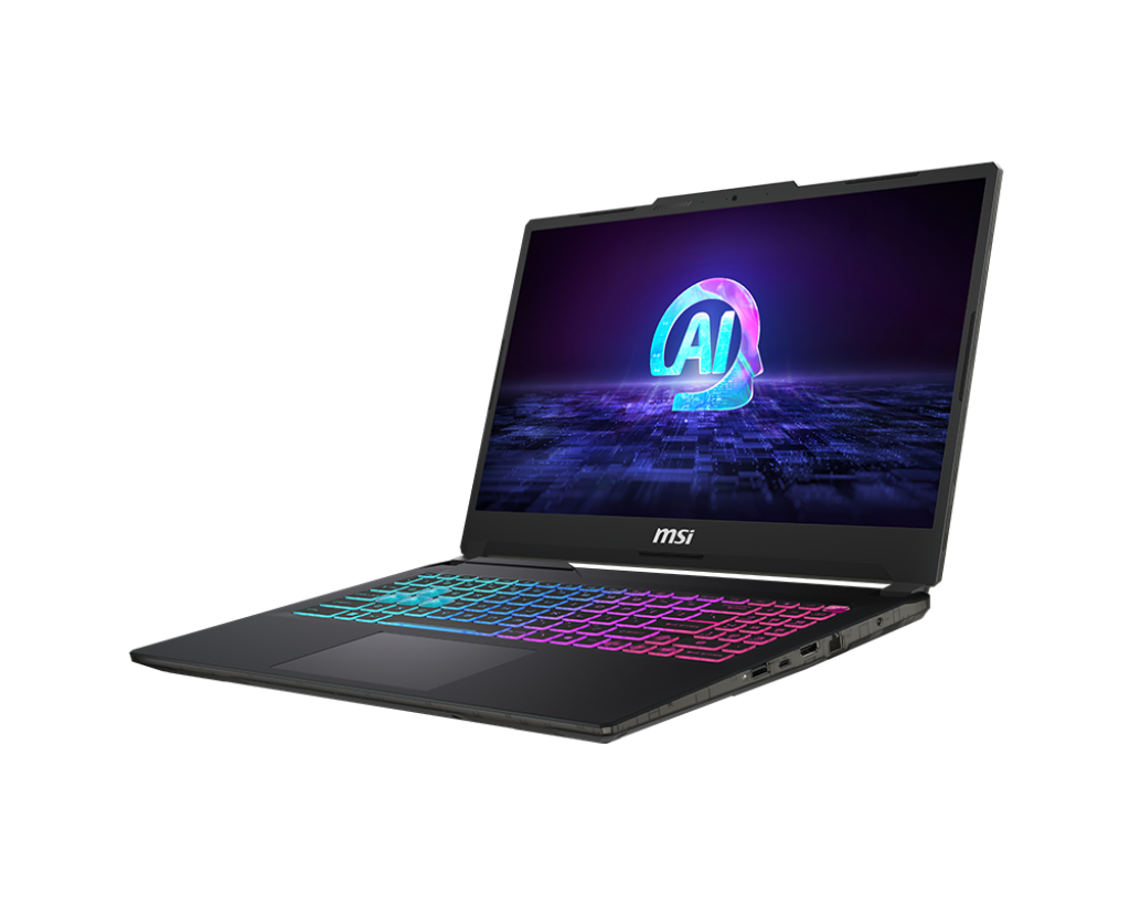 MSI CYBORG 15 AI A1VEK-096IN INTEL CORE ULTRA 7 GAMING LAPTOP (16GB, 512GB SSD, WINDOWS 11 HOME, 6GB GRAPHICS, 15.6 INCH 144 HZ FHD DISPLAY, NVIDIA GEFORCE RTX 4050, MS OFFICE 2021, TRANSLUCENT BLACK, 1.98 KG)