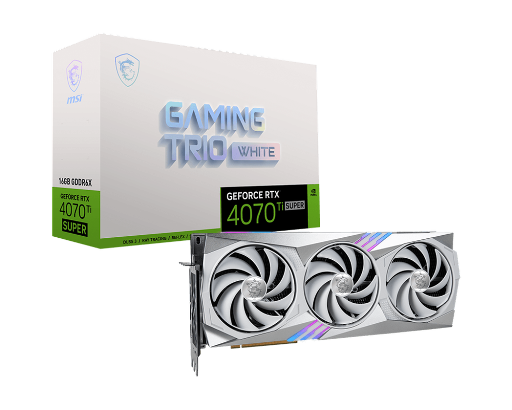 MSI GeForce RTX 4070 Ti Super Gaming Trio White 16GB Nvidia Graphic Card