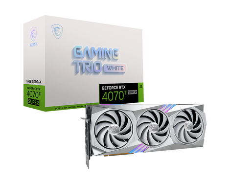 MSI GeForce RTX 4070 Ti Super Gaming Trio White 16GB Nvidia Graphic Card