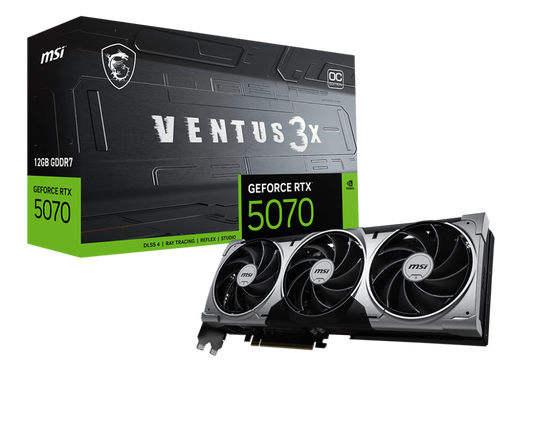 MSI RTX 5070 VENTUS 3X OC 12GB GDDR7 GRAPHICS CARD