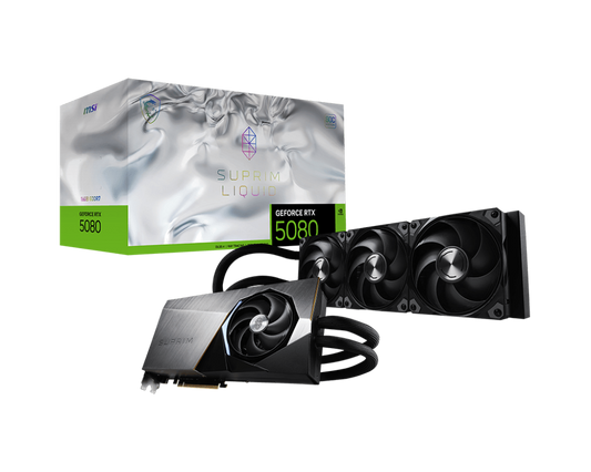 MSI GEFORCE RTX 5080 16G SUPRIM LIQUID SOC GRAPHIC CARD