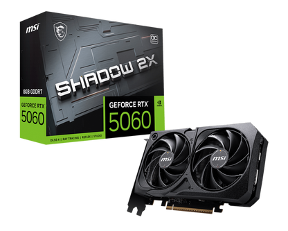 MSI GEFORCE RTX 5060 SHADOW 2X OC 8GB GRAPHIC CARD