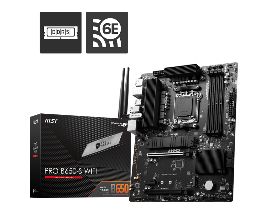 MSI AMD B650-S PRO WIFI DDR5 AMD AM5 MOTHERBOARD