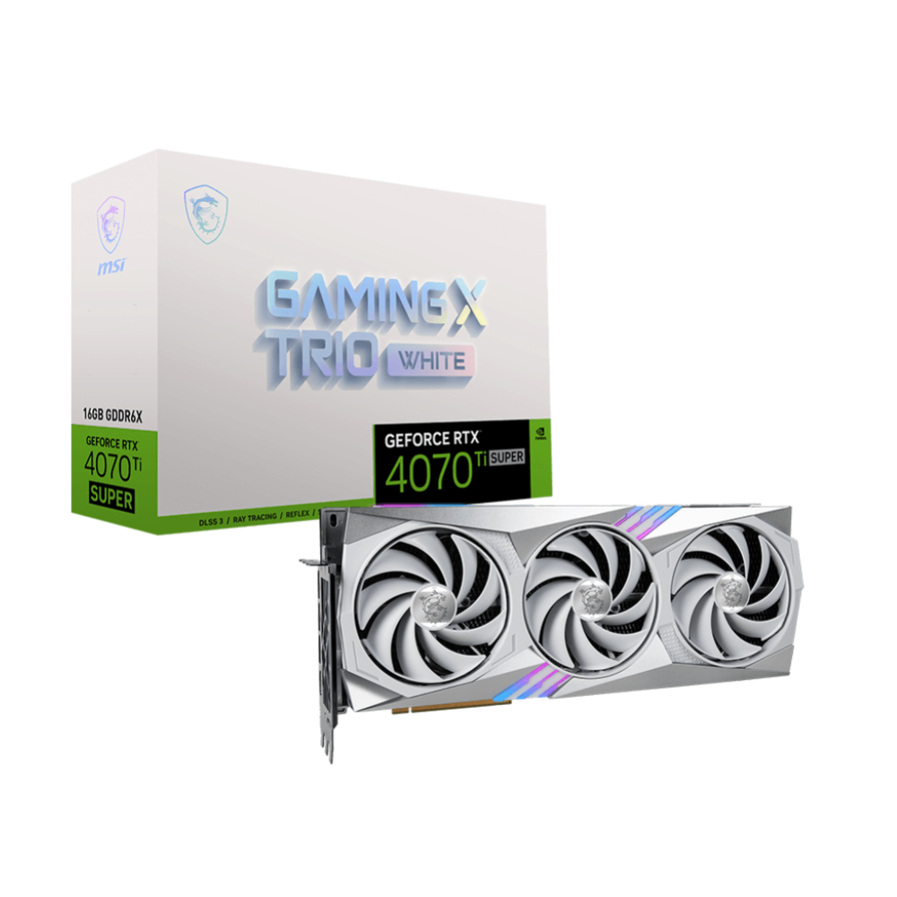 MSI GeForce RTX 4070 Ti Super Gaming X Trio White 16GB Nvidia Graphic Card