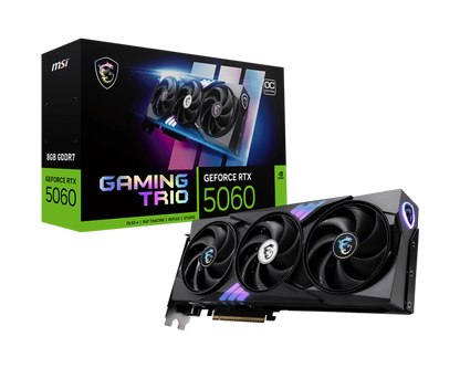 MSI GEFORCE RTX 5060 GAMING TRIO OC 8GB GRAPHIC CARD