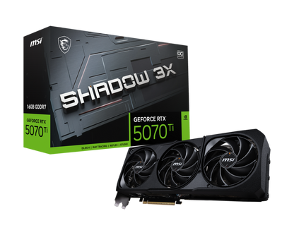 MSI RTX 5070 TI SHADOW 3X OC 16GB GDDR7 GRAPHICS CARD